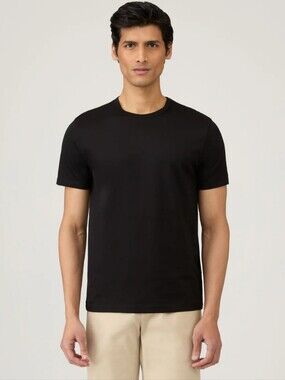 Sunspel James Bond t shirt crew neck black Pima Cotton Medium